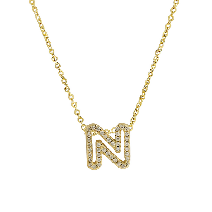 Skanto | Blændende Diamant Initial Halskjede