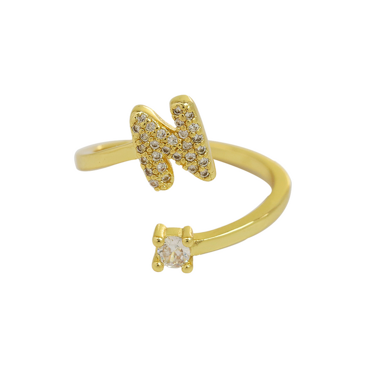 Skanto | Delikat Boble Diamant Innpakning Initial Ring