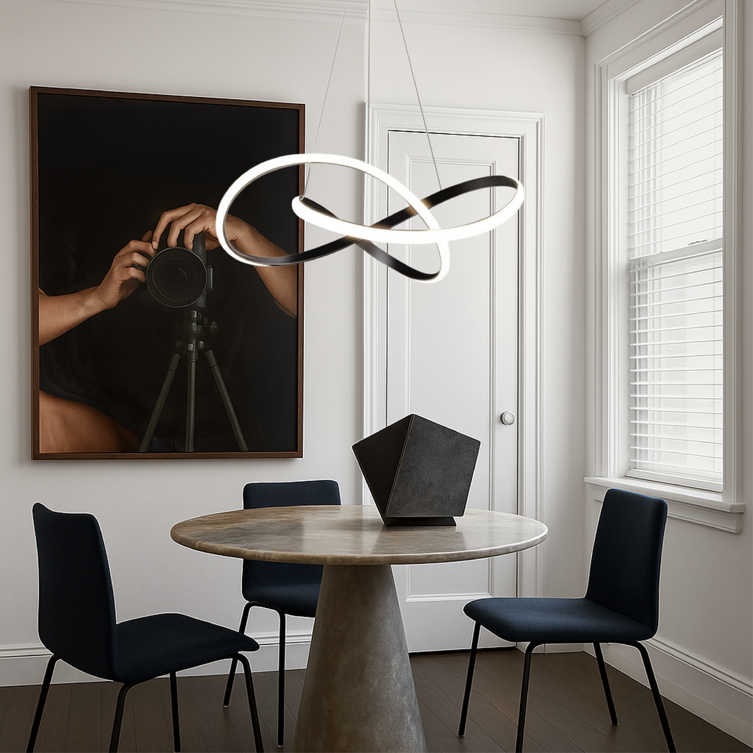 Skanto | Moderne Pendellampe Spisestue Aluminium Svart
