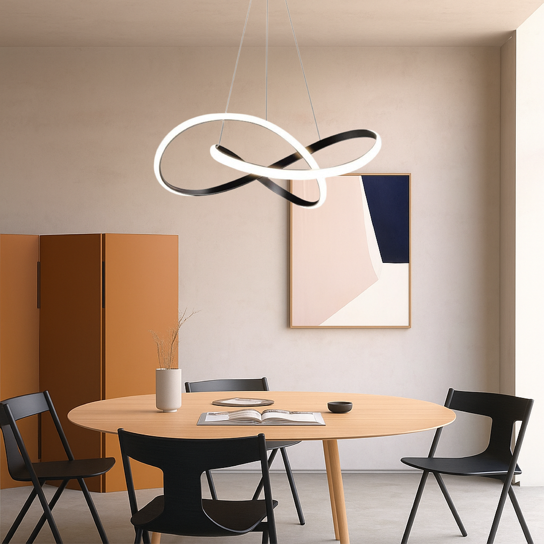 Skanto | Moderne Pendellampe Spisestue Aluminium Svart