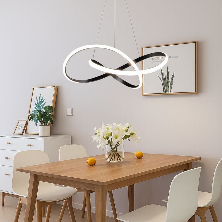 Skanto | Moderne Pendellampe Spisestue Aluminium Svart