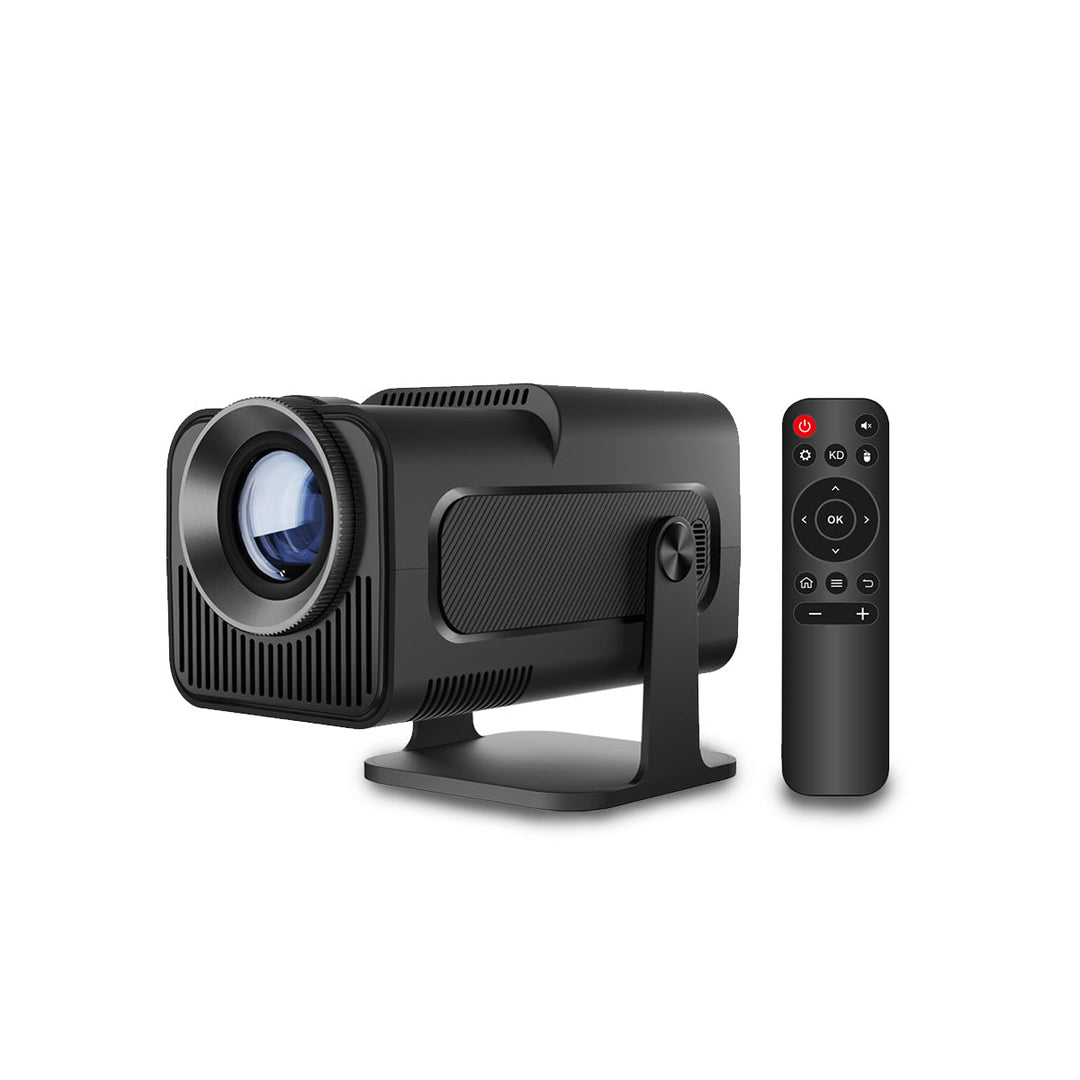 Skanto | CineBeam 4K Mini Projektor – Bærbar Hjemmekino med 180° Rotasjon
