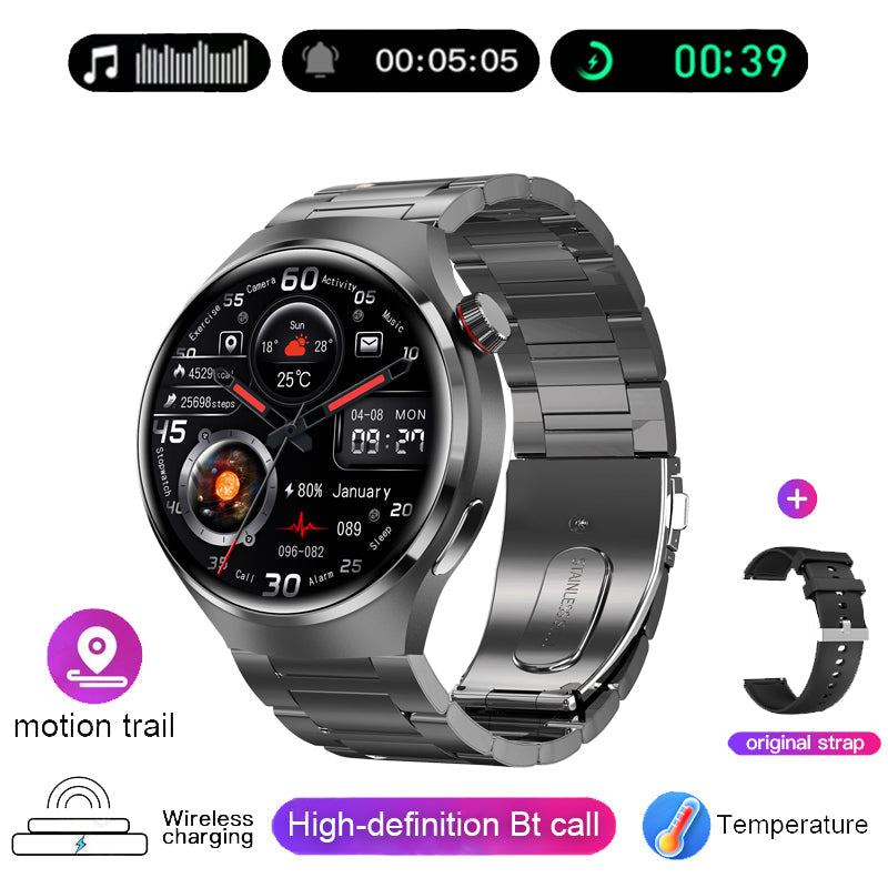 Skanto |  Gt4 Pro Smartwatch For Menn: Ip68 Nfc Gps Tracker, Amoled 360*360 Hd-Skjerm, Hjertefrekvens, Bluetooth-Samtale Begrenset Utgave
