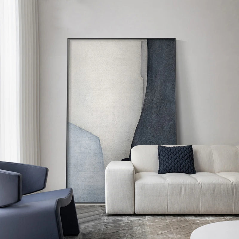 Nøytrale farger Fet fargeblokk Abstrakt veggkunst Fin kunst lerrettrykk Bilder for moderne stue soverom vestibyle kunstdekor | Skanto