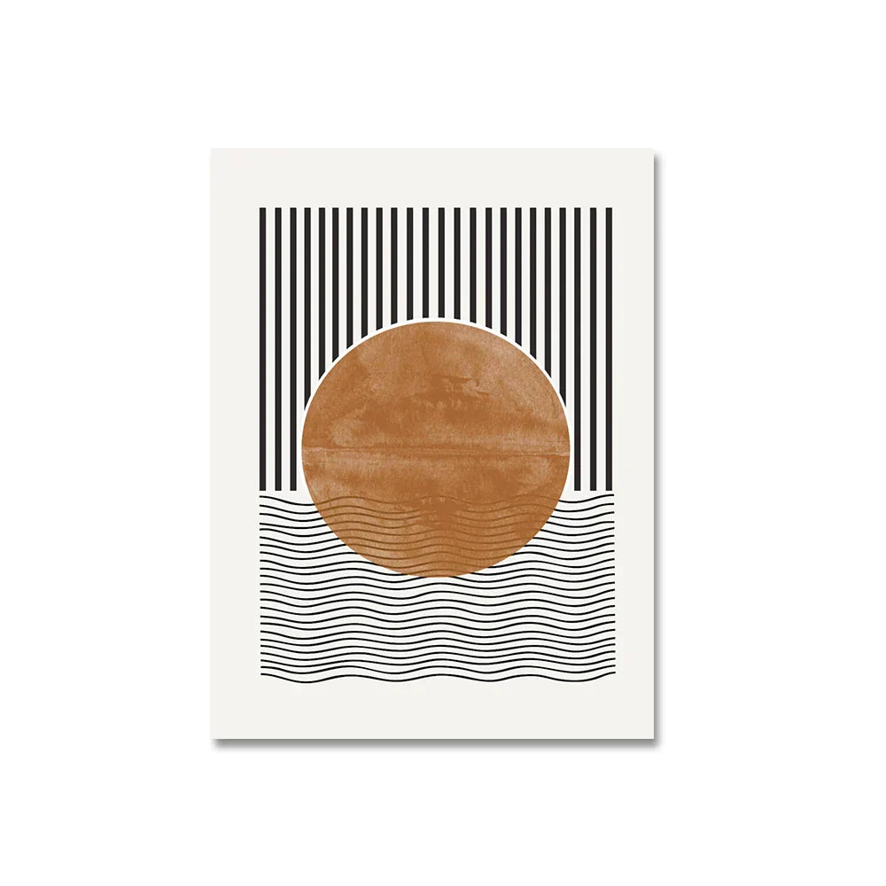 Nøytrale farger Geometrisk veggkunst Fin kunst Lerretstrykk Minimalsitisk bilder For Moderne stue Spisestue Soverom Kunst Dekor | Skanto