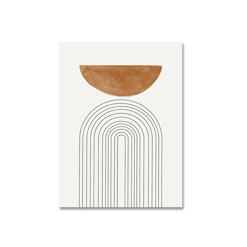 Nøytrale farger Geometrisk veggkunst Fin kunst Lerretstrykk Minimalsitisk bilder For Moderne stue Spisestue Soverom Kunst Dekor | Skanto