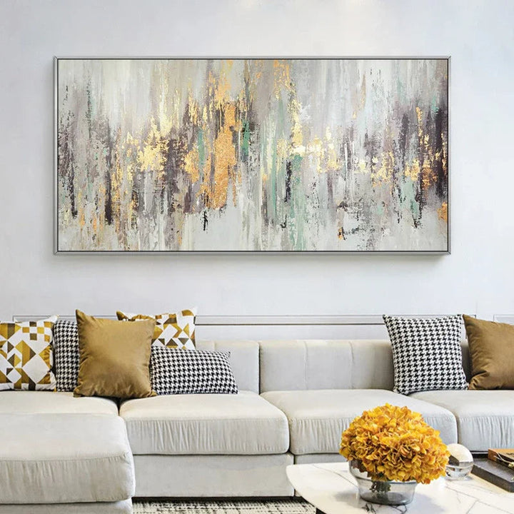 Neutral Colors Vintage Abstract Green Beige Gray Wall Art Fine Art Canvas Prints Modern Picture For Living Room Bedroom Art Decor | Skanto