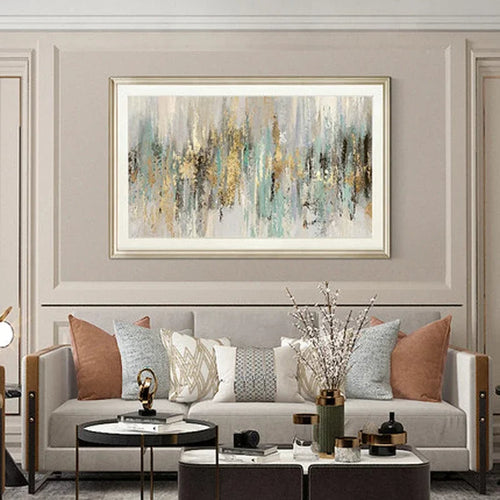 Neutral Colors Vintage Abstract Green Beige Gray Wall Art Fine Art Canvas Prints Modern Picture For Living Room Bedroom Art Decor | Skanto