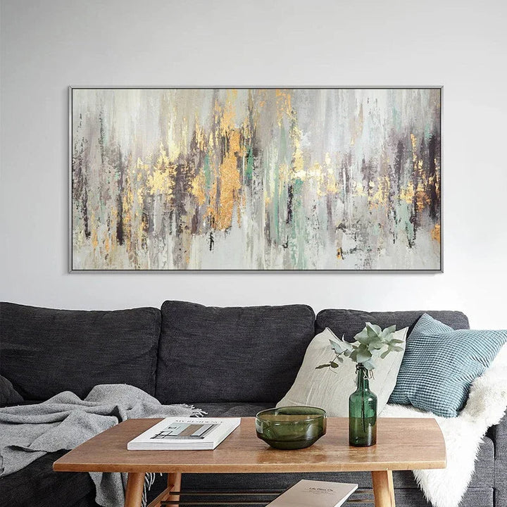 Neutral Colors Vintage Abstract Green Beige Gray Wall Art Fine Art Canvas Prints Modern Picture For Living Room Bedroom Art Decor | Skanto