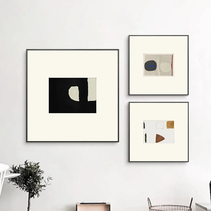 Nøytrale toner Minimalistisk Abstrakt Nordisk Veggkunst Fin Kunst Lerretstrykk Kvadratformat Bilder For Stue Soverom Kunst For Moderne Interiører | Skanto