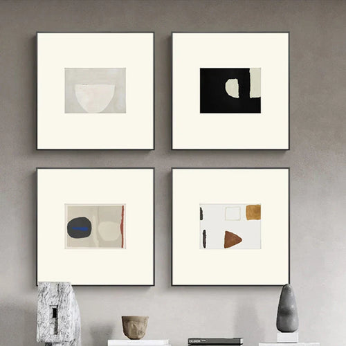 Nøytrale toner Minimalistisk Abstrakt Nordisk Veggkunst Fin Kunst Lerretstrykk Kvadratformat Bilder For Stue Soverom Kunst For Moderne Interiører | Skanto
