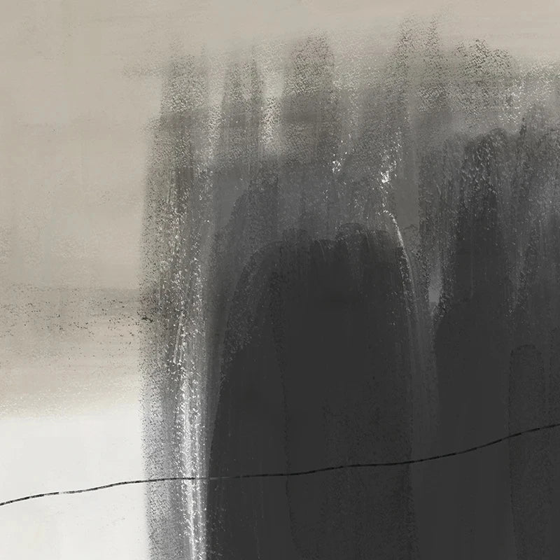 Beige Gray Black Scandinavian Abstract Wall Art Fine Art Canvas Prints Beige Gray Pictures for Minimalist Living Room Art for Modern Interiors | Skanto