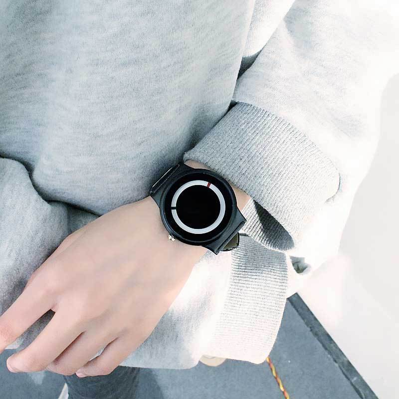 Skanto | IcoolGadgets Ny ankomst Trend ingen pekeren Konsept klokke Enkel kreativ merke Kvinne Menn klokker Relogio Feminino