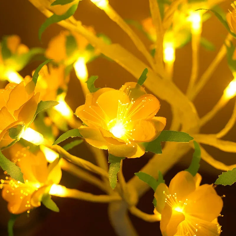 LED Tre Bordlampe – Romantisk Dekorativ Lys, Varmt Lys, Perfekt for Stue og Soverom | Skanto