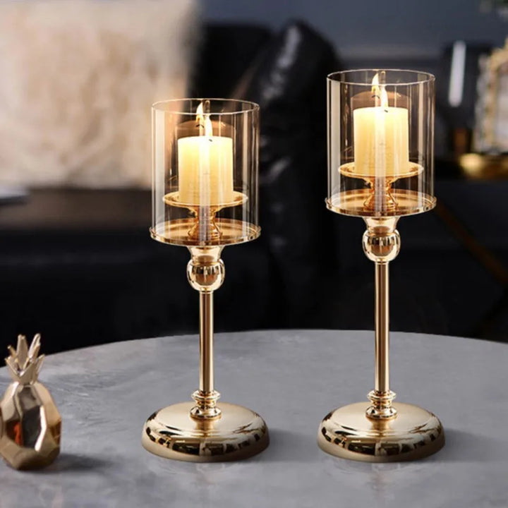 Eleganter nordischer Kerzenhalter für luxuriöse Heimdekoration und Restaurant-Ornament