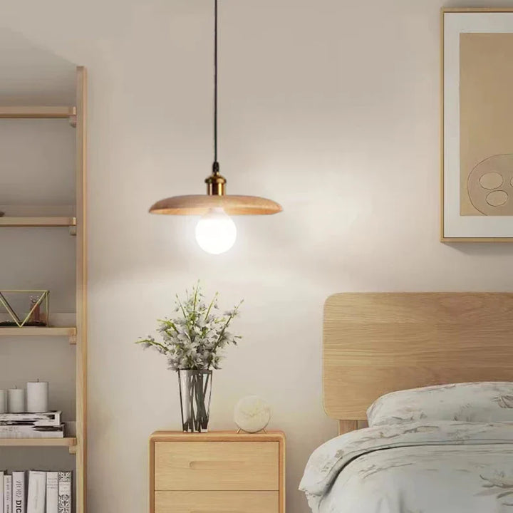 Nordisk hengelampe laget av tre – Minimalistisk pendellampe i Scandi-design | Skanto