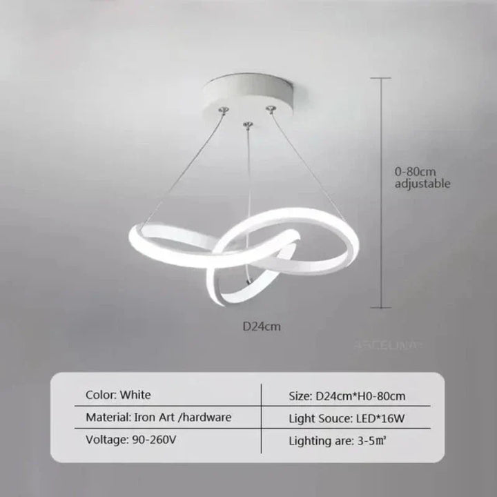 Skanto | LumiWave LED Takbelysning | Energieffektiv Designerlampe for Stue, Soverom & Kjøkken | Moderne LED-belysning