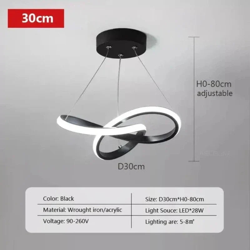LumiWave LED-taklampe | Energieeffektiv designlampe for stue, soverom & kjøkken | Moderne LED-belysning