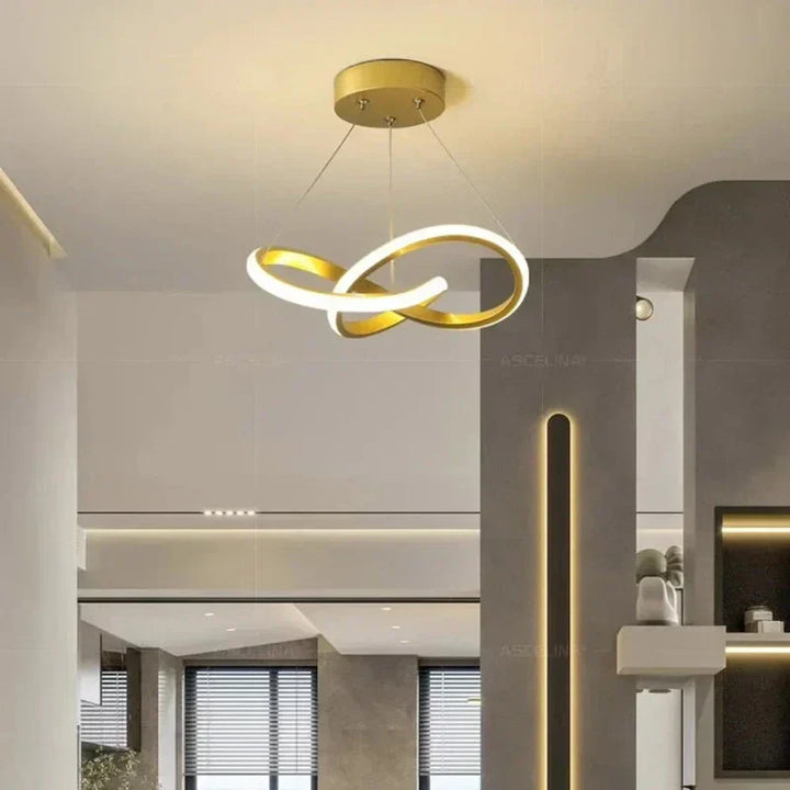 LumiWave LED-taklampe | Energieeffektiv designlampe for stue, soverom & kjøkken | Moderne LED-belysning