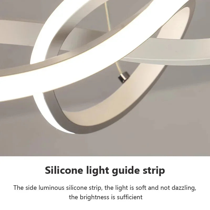LumiWave LED-taklampe | Energieeffektiv designlampe for stue, soverom & kjøkken | Moderne LED-belysning