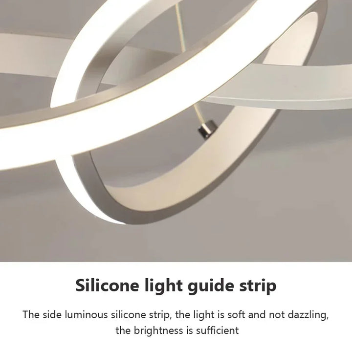 LumiWave LED-taklampe | Energieeffektiv designlampe for stue, soverom & kjøkken | Moderne LED-belysning