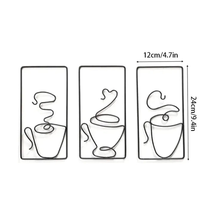 Fargebestandig Veggkunst med Kaffekopp for Innendørs- og Utendørsbruk Skanto