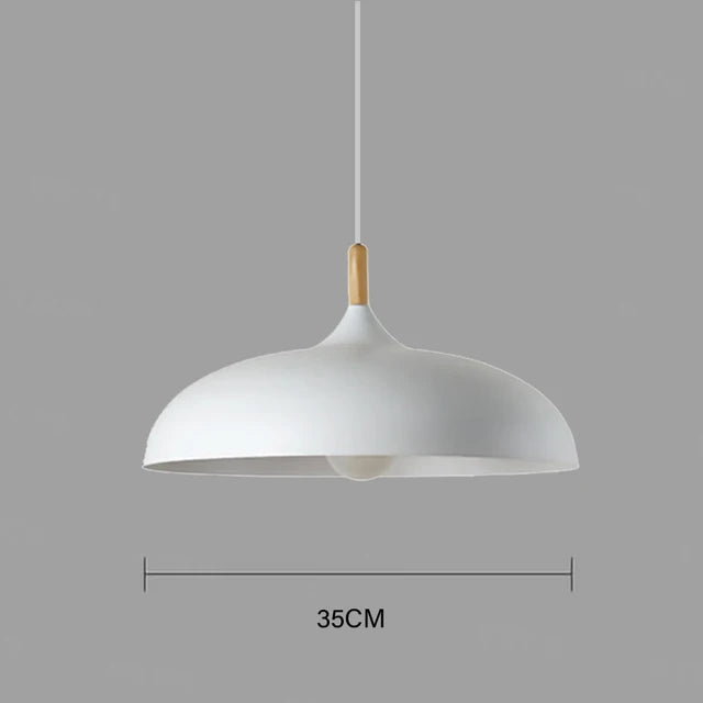 Moderne taklampe eiketre | Skandinavisk pendellampe for stuen | Skanto