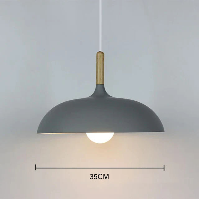 Moderne taklampe eiketre | Skandinavisk pendellampe for stuen | Skanto