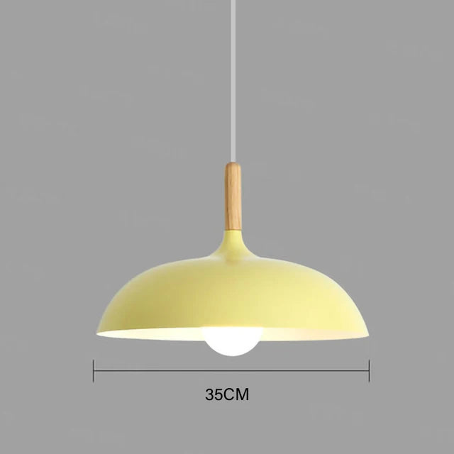 Moderne taklampe eiketre | Skandinavisk pendellampe for stuen | Skanto