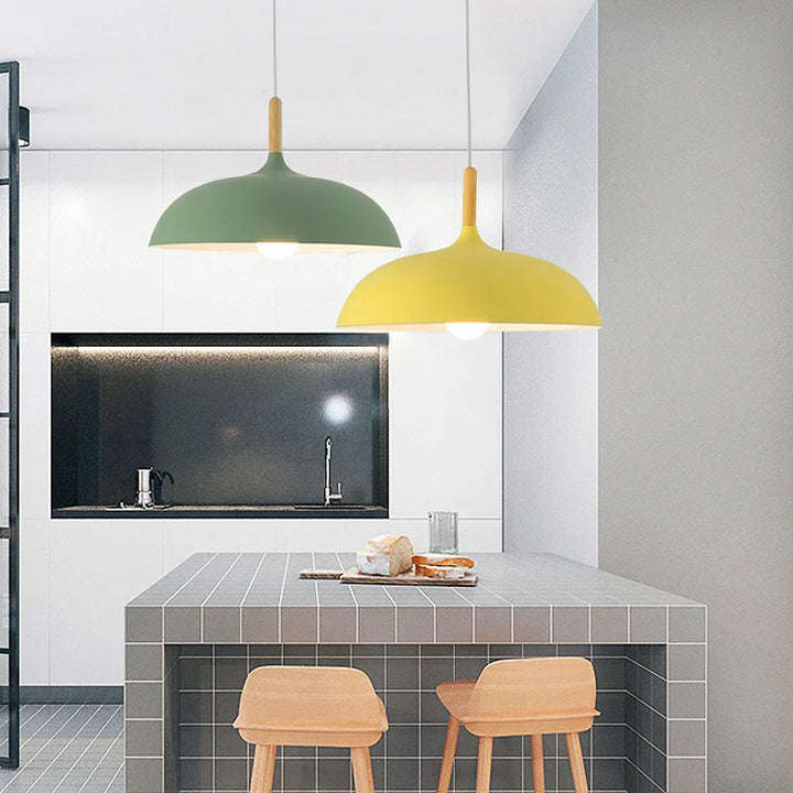 Moderne taklampe eiketre | Skandinavisk pendellampe for stuen | Skanto