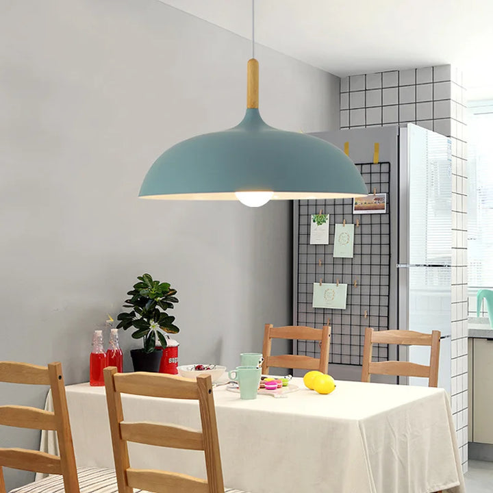 Moderne taklampe eiketre | Skandinavisk pendellampe for stuen | Skanto