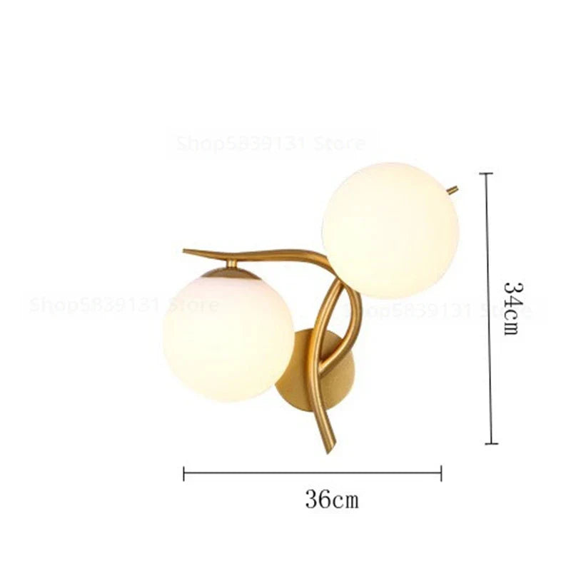 Moderne skandinavisk vegglampe laget av jern – Minimalistisk LED vegglampe for stue og soverom | Skanto