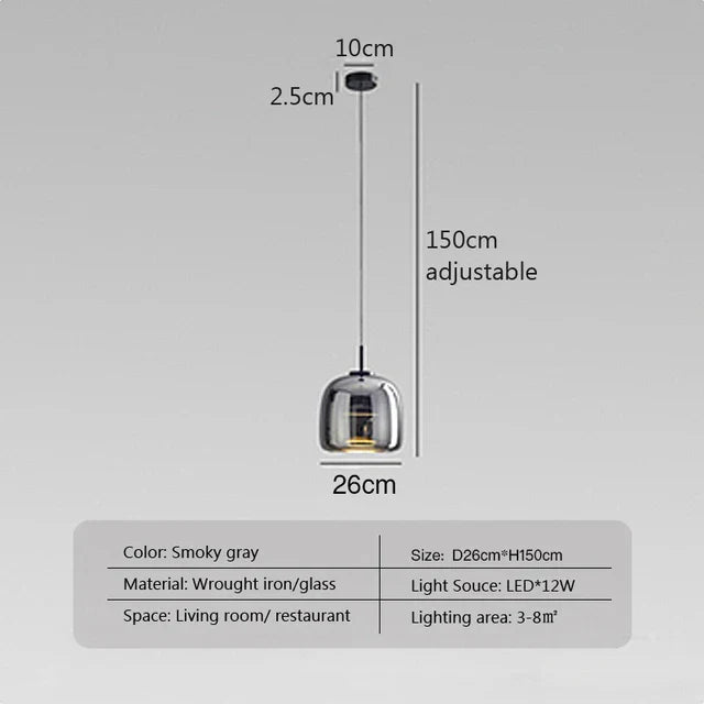 Minimalistisk glasspendellampe – Elegant og enkel belysning for ethvert rom