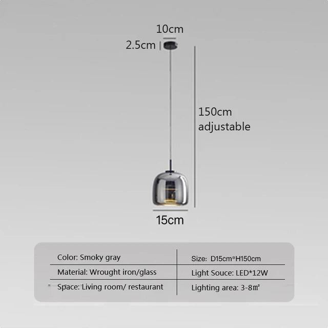 Minimalistisk glasspendellampe – Elegant og enkel belysning for ethvert rom