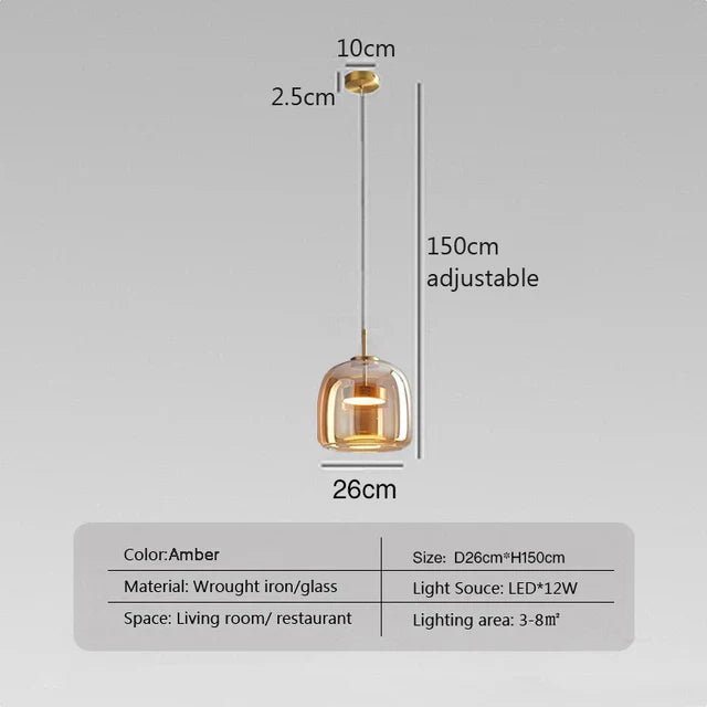 Minimalistisk glasspendellampe – Elegant og enkel belysning for ethvert rom