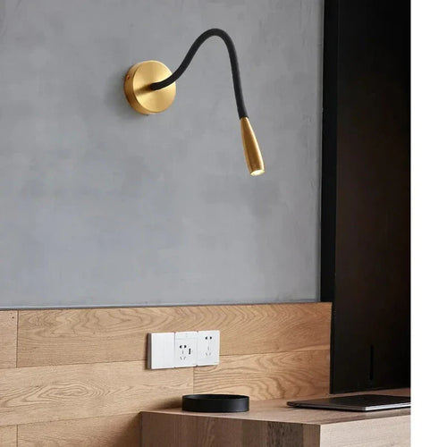 Moderne vegglampe med fleksibel arm for innendørs bruk – Justerbar LED vegglampe for stue og soverom | Skanto