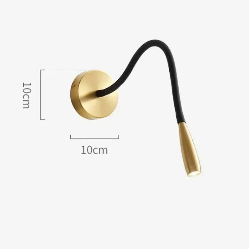 Moderne vegglampe med fleksibel arm for innendørs bruk – Justerbar LED vegglampe for stue og soverom | Skanto