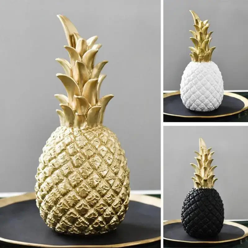 Gylden Ananas Dekorasjon, Eksklusiv Hjem Accent for Moderne Interiørdesign | Skanto
