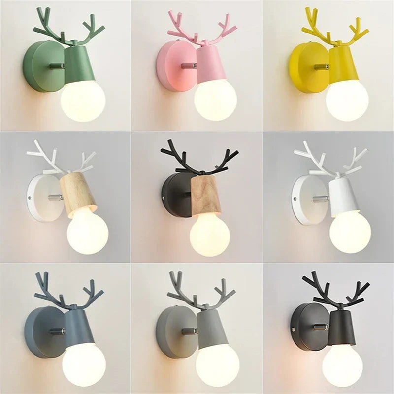 Moderne Gevir Vegglampe – Tre og Metall LED Lys for Barnerom & Stue | Skanto