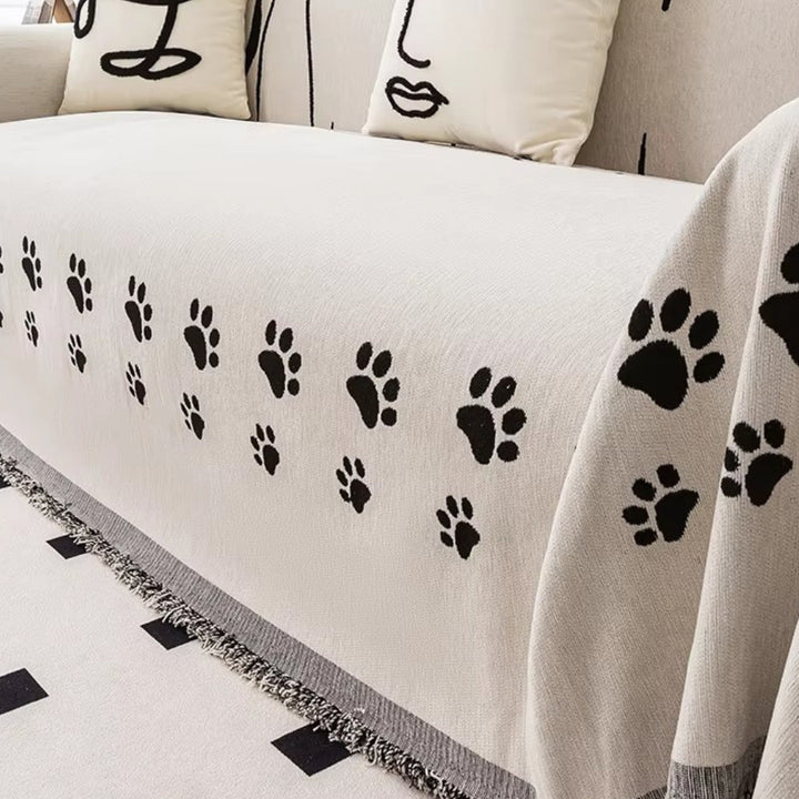Skanto | Nordic Cat Paw Chenille Sofa Cover