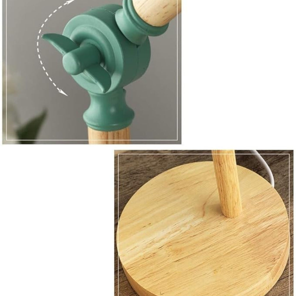 Skanto | Nordic Iron Wood LED Bord Lampe