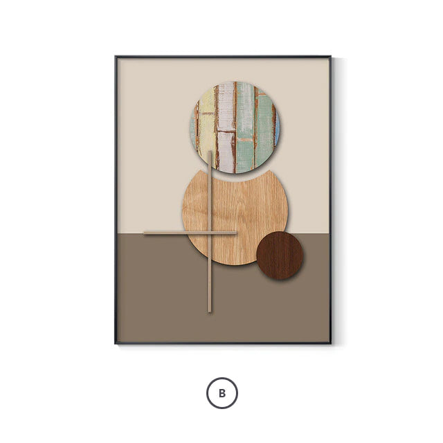 Nordic Abstract Spherical Geometric Wall Art Fine Art Canvas Prints Neutral Color Pictures For Luxury Living Room Bedroom Home Office Interior Decor | Skanto