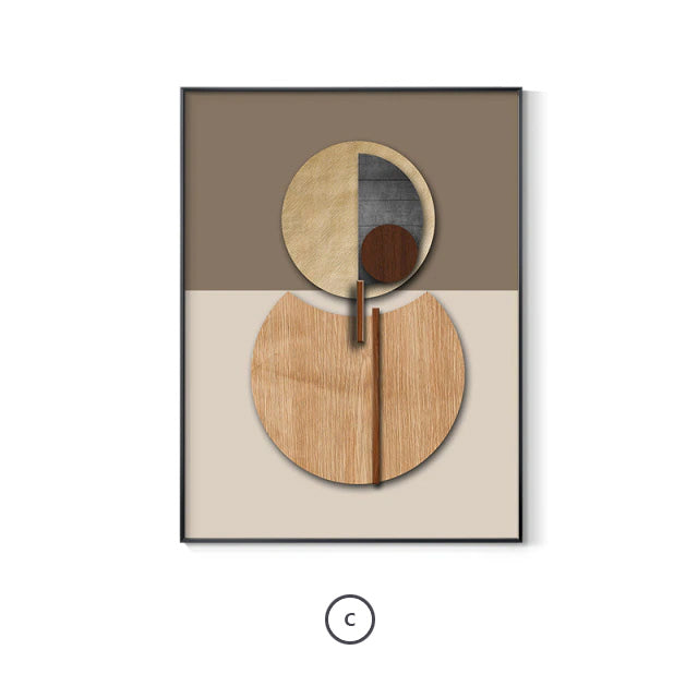 Nordic Abstract Spherical Geometric Wall Art Fine Art Canvas Prints Neutral Color Pictures For Luxury Living Room Bedroom Home Office Interior Decor | Skanto