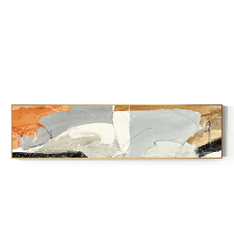 Nordic Geomorphe Abstrakt Breddeformat Vegkunst Fine Art Lerrettrykk Moderne Bilder For Over Sengen Moderne Stuekunst For Over Sofaen | Skanto