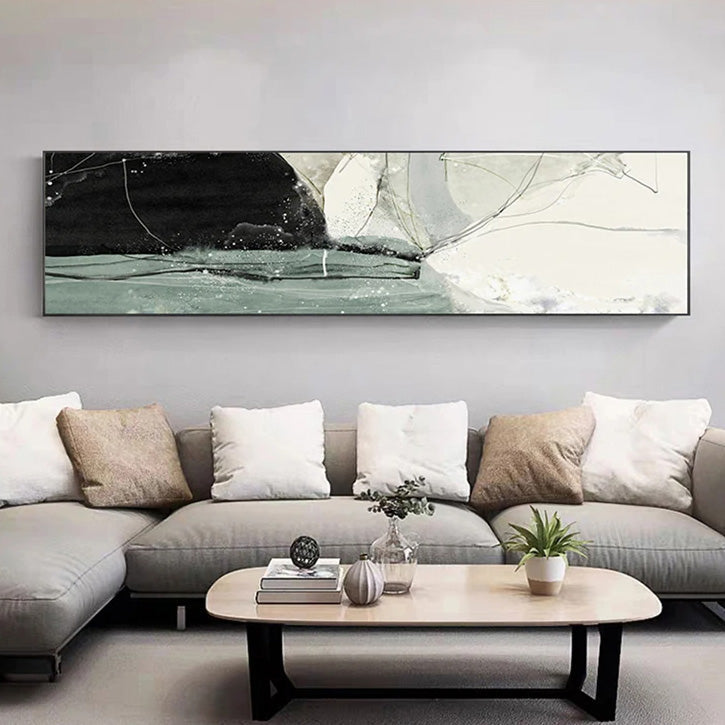Nordic Geomorphe Abstrakt Breddeformat Vegkunst Fine Art Lerrettrykk Moderne Bilder For Over Sengen Moderne Stuekunst For Over Sofaen | Skanto