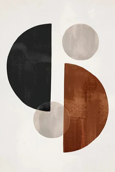 Nordic Minimalist Geometrisk Abstrakt Veggkunst Fin Kunst Lerretsutskrifter Beige Svart Abstrakte Bilder For Moderne Leilighet Dekor | Skanto