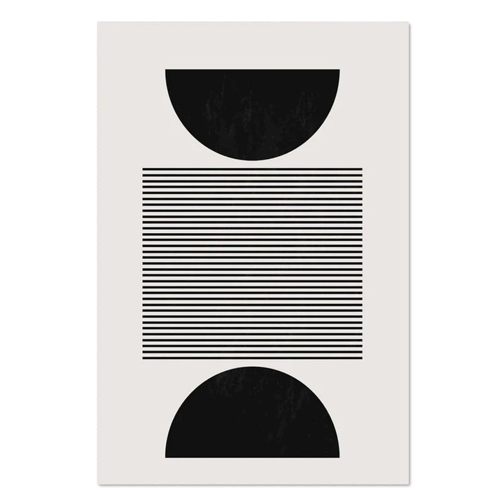 Nordic Minimalist Geometrisk Abstrakt Veggkunst Fin Kunst Lerretsutskrifter Beige Svart Abstrakte Bilder For Moderne Leilighet Dekor | Skanto