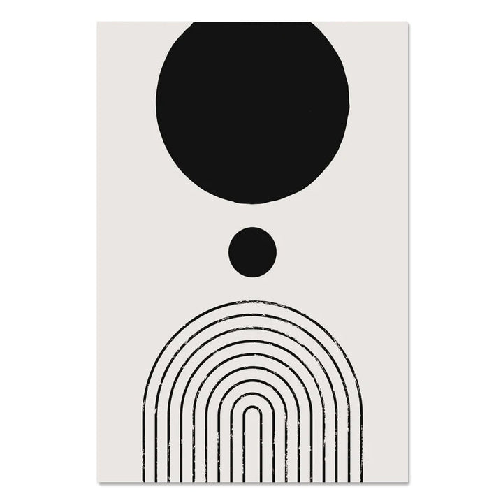Nordic Minimalist Geometrisk Abstrakt Veggkunst Fin Kunst Lerretsutskrifter Beige Svart Abstrakte Bilder For Moderne Leilighet Dekor | Skanto