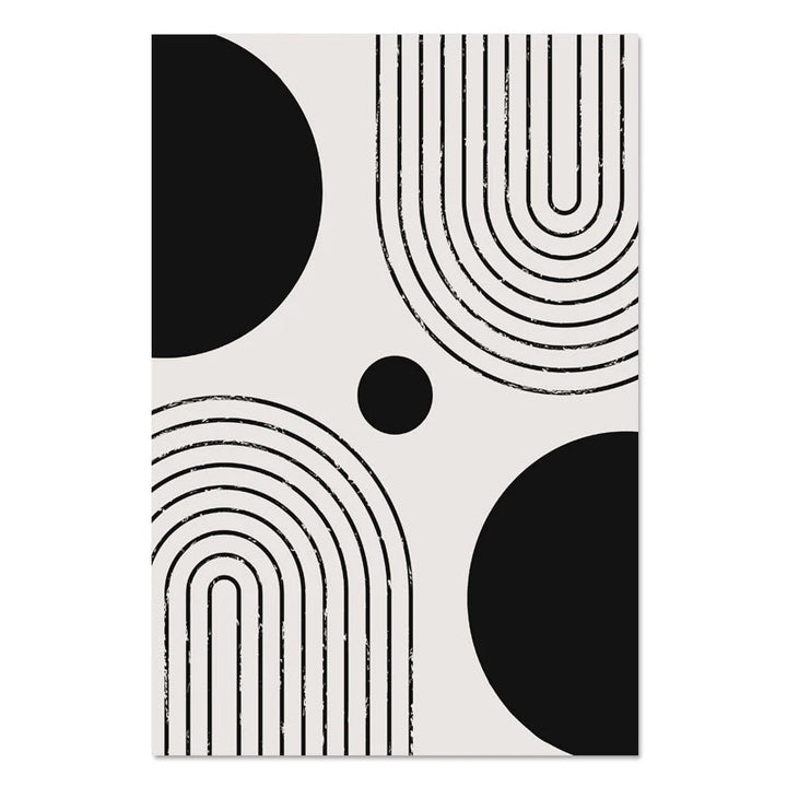 Nordic Minimalist Geometrisk Abstrakt Veggkunst Fin Kunst Lerretsutskrifter Beige Svart Abstrakte Bilder For Moderne Leilighet Dekor | Skanto