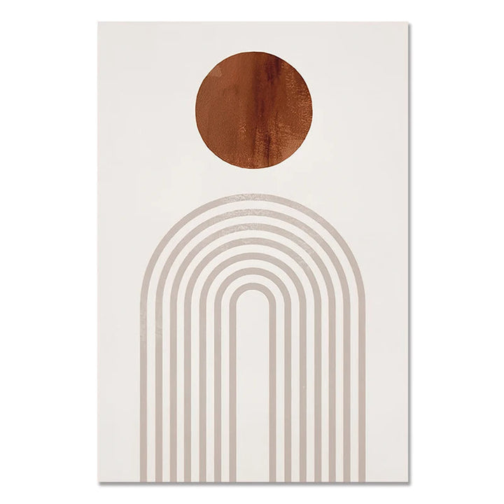 Nordic Minimalist Geometrisk Abstrakt Veggkunst Fin Kunst Lerretsutskrifter Beige Svart Abstrakte Bilder For Moderne Leilighet Dekor | Skanto